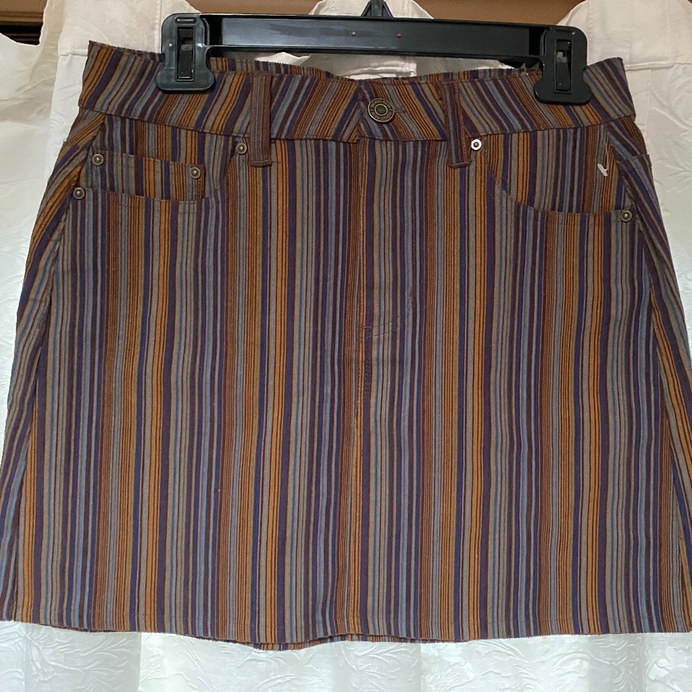 NWOT multi-color stripe mini skirt